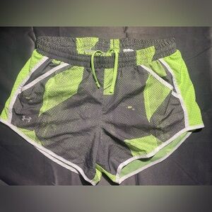 Under Armour Neon Green and Gray Athletic Shorts